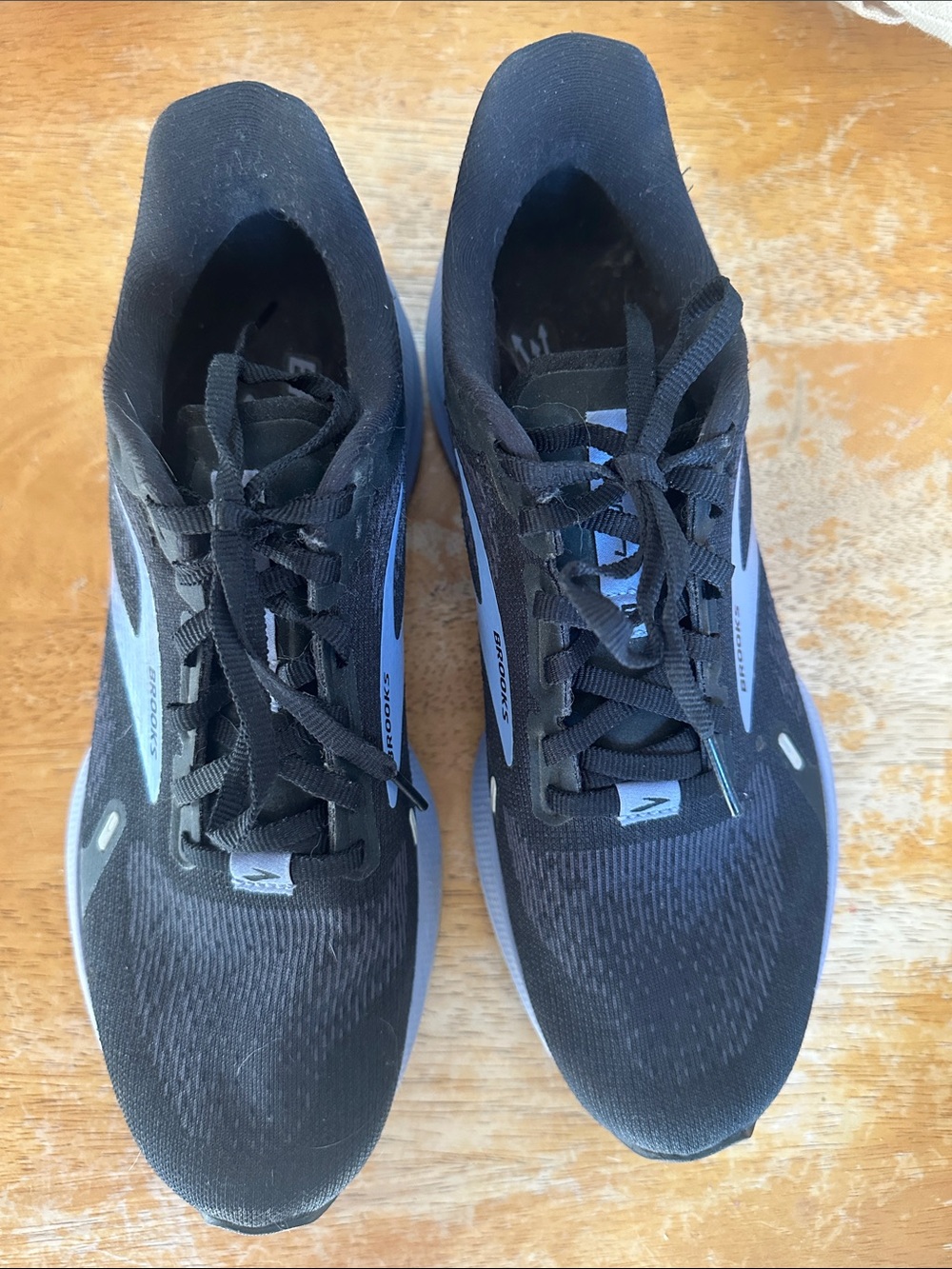Brooks launch 9 Black Running Shoes with purple Accents